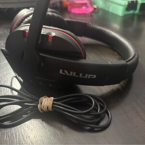 LVLUP Black and Red Gaming Headset